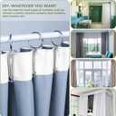 Curtain Pleat Tape - 12 Meters/13 Yards with 45 Stainless Steel 4 Prongs Hooks for DIY Pinch Pleat White