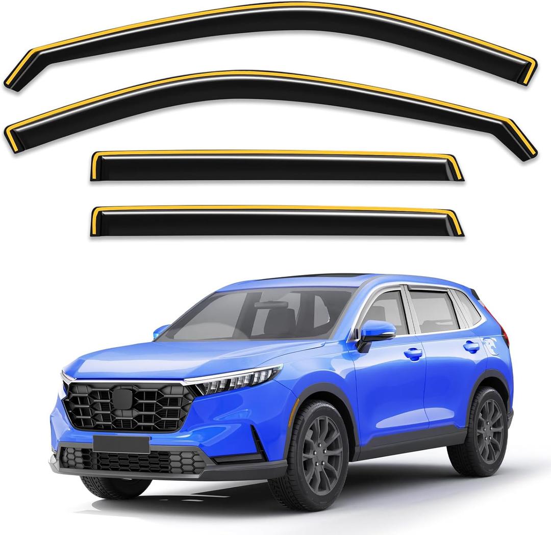 in-Channel Window Rain Guards Fit for Honda CR-V CRV 2023 2024 2025 2026, Extra Durable Rain Guards Visors Vent Visors Window Deflector Vent Shades Car Accessories -4 pcs