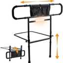 Ocarevian Bed Rails for Elderly Adults Safety, Foldable & Adjustable Side Rails for Bed for Seniors, Elderly Bed Rails with Light & Storage Pouch, Adult Bed Assist Rail for Queen Twin King