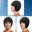 Fashion Knit Beanies Hats, Men Women Warm Beanie for Winter, Fleece Lined Beanie, Thermal Thick Snow Skull Cap (Gray)