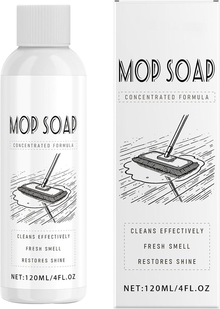 Mteawl Mop Soap for Floor Cleaning, 120ml Scented Mop Cleaner Soap, Scented Mop Soap Household Supplies Cleaner for Home, Kitchen, Floor 2 Pack