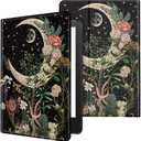 Case for All-New Kindle 11th/12th Generation 6 inch 2022/2024 Release Lightweight Protective PU Leather Smart Stand Cover with Auto Wake Sleep Tablet Case - Moon Floral Flower