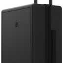 LEVEL8 Hard Shell Carry on Luggage Airline Approved, Carry-on Suitcases with Wheels, Lightweight Luminous Textured Hardside Travel Bag with Tsa Lock, 20 Inch, Black