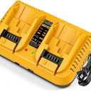 DCB102 20V Dual Port Fast Charger for Dewalt, Replacement Charger Compatible with Dewalt 12V-20V Batteries, with USB & Type-C Charging Ports
