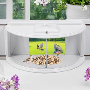 Window Bird Feeder Birdwatching Indoors,Clear View,180 Ultimate Bird Feeder for Up-Close Avian Encounters Brings Nature's Beauty to Your Home/Office Easy Fill