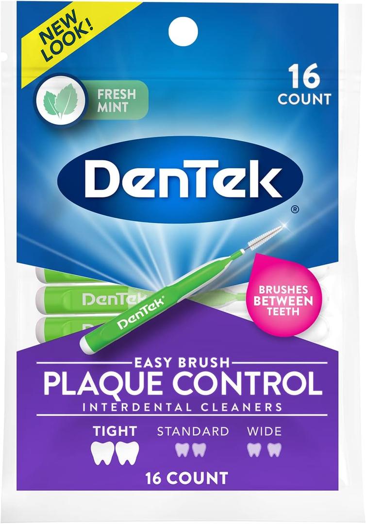 DenTek Easy Brush Cleaners Extra Tight Spaces 16 Count (Pack of 2)