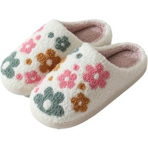 Cozy Furry House Slippers for Women/Men Cute Warm Indoor Non-Slip Winter Cozy Shoes (9.5-10, Floral Christmas) Cozy Furry House Slippers for Women/Men Cute Warm Indoor Non-Slip Winter Cozy Shoes (9.5-10, Floral Christmas)