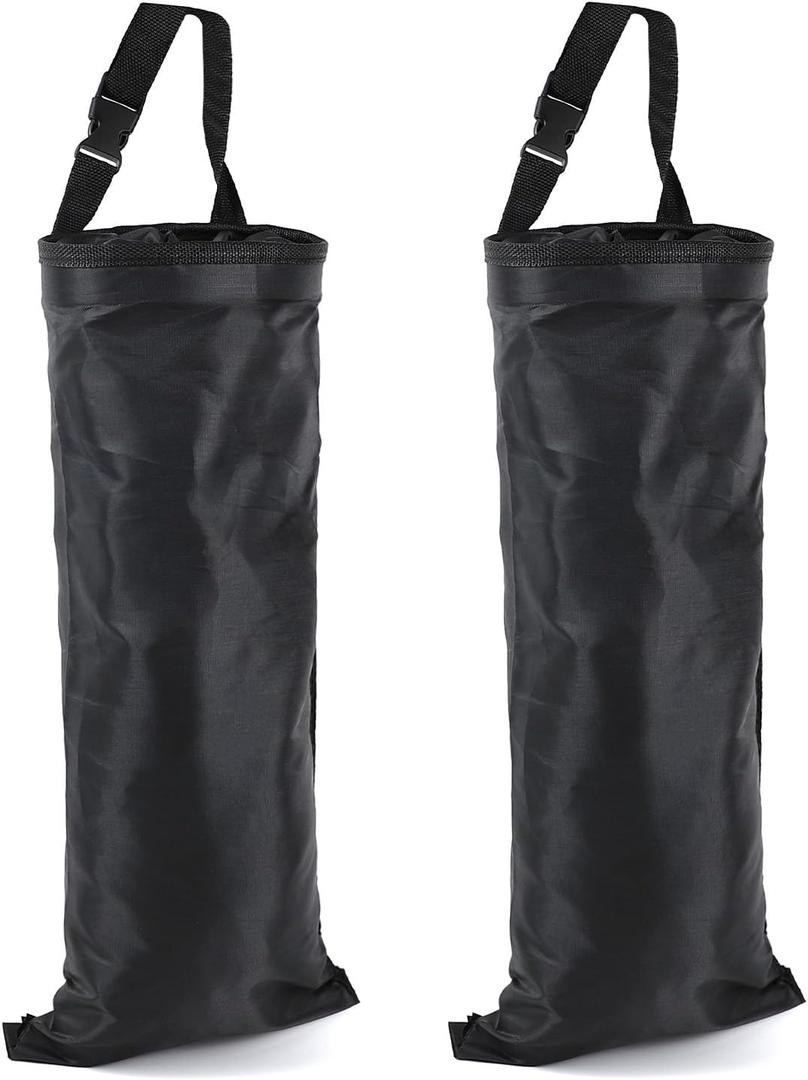 2PCS Car Trash Bag, Seat Back Hanging Car Garbage Bag, Waterproof Hanging Car Trash Can for Camping, Outdoor Traveling, Home Use & Car Storage, Washable Oxford Material