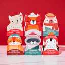 Thoughtfully Holiday Character Caramel Candy Gift Set  6 Mini Boxes  Polish Classic & Fudge Chocolate Caramels  Stocking Stuffers, Secret Santa, Teacher & Office Gifts