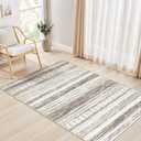 Tortania Area Rug Living Room Rugs - 3x5 Washable Large Soft Neutral Boho Moroccan Bohemian Farmhouse Rug Indoor Floor Carpet for Bedroom Under Dining Table Home Office Decor - Cream Brown