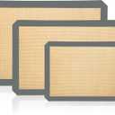 3-Pack Non-Stick Silicone Baking Mat, Food Safe Silicone Mats for Baking Cookies and Macarons - Silicone Baking Sheet(Gray)