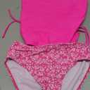 Girls Tankini Swimsuits Two Piece Bathing Suit Drawstring Swimwear Set for Girls 13-14 Years