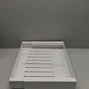 Pull out Cabinet Organizer, Expandable(12"-20") Heavy Duty Slide out Drawers Fixed with Adhesive Nano Film for Pots, Roll out Shelf Storage for Kitchen Base Cabinet, Pantry, Bathroom Cupboard (White), Pack of 1 