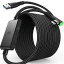 INIU Link Cable with Charging [16ft] for Meta Quest 3s Oculus Quest 3 Quest 2/Pro, Pico 4, PC VR, Steam VR, USB 3.0 High Speed Data Cable, USB C Charger Cord for VR Headset Accessories (Black)
