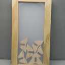 Wooden Dog Gate Clear Acrylic Pet Barrier with 6 Wooden Support Brackets