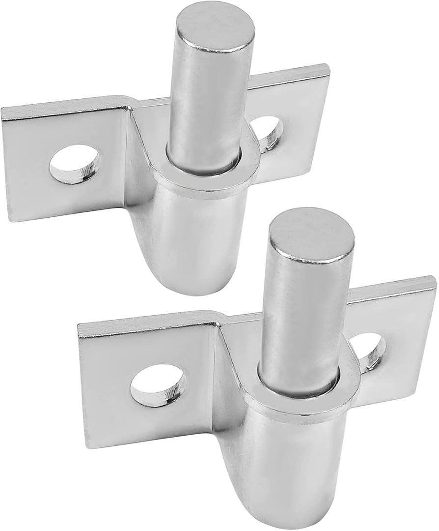 2 Pack Wall Mount Gate Hinge, Wood Fence Link Gate Hinges with 5/8 Hinge Pin Diameter Heavy Duty Outdoor Post Chain Hinge Galvanized Steel-Horizontal Mount (Medium, Silver)