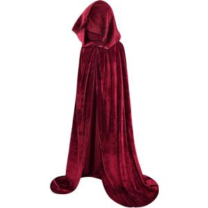 Olreco Mary Sanderson Costume Women Red Hooded Cape Little Red Riding Hood Costume Adult Witch Cloak for Women Halloween Cape (Large)