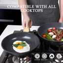 GiPP Ceramic Nonstick Frying Pan - 10 Inch Healthy Non-Toxic Non Stick Skillet Omelette Pans, Induction Compatible Chef Pan, PFAS & PFOA-Free, Dishwasher Safe, Stay Cool Handles Visit the Store (Gray)