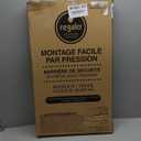 Regalo Safety 29-38.5" Baby Gate for Doorways & Bottom of Stairs, Pressure Mounted Baby Gate with Door for Babies, Toddlers & Pets, Tested & Safe for 30 Years, American Designed, American Owned, White