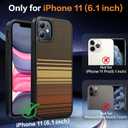 AMILIFECASES Magnetic for iPhone 11 Phone Case-Compatible with MagSafe-Carbon Fiber Texture-Slim Military Grade Drop Protection Phone Case for iPhone 11 6.1", Sunset