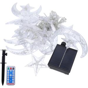Homoyoyo Solar Fairy Lights Outdoor Led Window Lights Remote Control for Bedroom Energy-efficient Decor