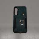 JanCalm for Samsung Galaxy S25 Plus Case,Phone Card Holder Ring Stand,RFID Blocking Wallet,Wrist Strap,Leather Shockproof Protective Magnetic Flip Cases Cover (Green)