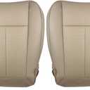 Front Passenger Driver Side Bottom Seat Cover Leather Tan Fit for Ford Expedition 2007-2014