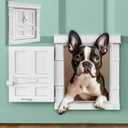 Beacon Hill Interior Dog Door - Durable Indoor Dog Door for Small Dogs, No Flaps, Stylish and Easy DIY Pet Door, Spacious Large Door for Dogs Up to 25 lbs