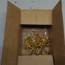 Gold Bow Shower Curtain Hooks, 12 Pack Decorative Elegant Metal Hangers, Rustproof for Standard Bathroom Rods