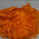 morvally Short Messy Curly Orange Wigs Unisex Heat Resistant Hair for Cosplay Costume Halloween Party
