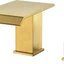 Roman Tub Faucet Brushed Gold Deck Mount Waterfall Bathtub Faucet 2 Handles High Flow Bath Tub Faucet Set