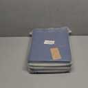 DECOMOMO Storage Baskets for Shelves - Fabric Storage Bins, Linen Closet Organizers and Storage (Navy Blue & White, Large - 4 Pack)