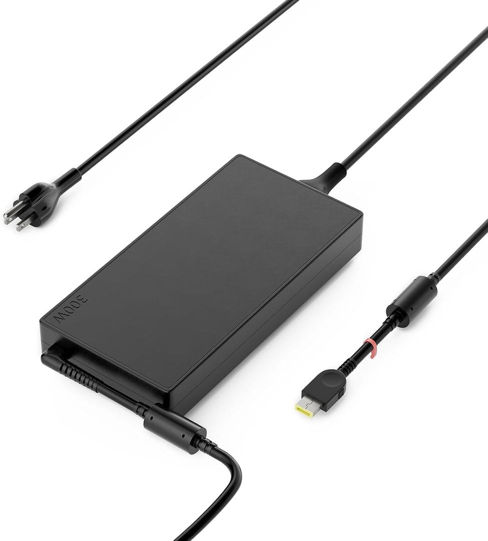 300W AC Adapter Charger Fit for Lenovo Legion 7 7i 5i 5 pro ThinkPad Laptop | New Slim, Overheat Protection, Reinforced Connector, Fast Charging for Gaming RTX 50 Series 20V 15A ADL300SDC3A Power Supply
