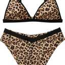 SUUKSESS Women Triangle High Cut Bikini Sets Sexy High Waisted 2 Piece Swimsuit (XL)