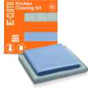 E-Cloth Kitchen Cleaning Kit, Premium Microfiber Cleaning Cloth with Scrubber, Ideal Cleaning Supplies for Kitchen Sinks and Dish Scrubber, 100 Wash, 2 Cloth Set (Scrubbing & Polishing Set - 1 Pack, Beige)