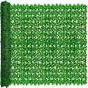 ODTORY Artificial Ivy Privacy Fence Wall Screen: 72 X144 in UV-Anti Faux Greenery Backdrop Ivy Vine Leaf Hedges Fence Panels for Patio, Balcony, Garden, Backyard Indoor Outdoor Light Green Decor