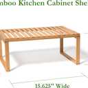 Lipper International Bamboo Kitchen Cabinet Shelf for Organizing a Pantry, Countertop, or Bathroom, 15 5/8" x 10" x 6 1/4"
