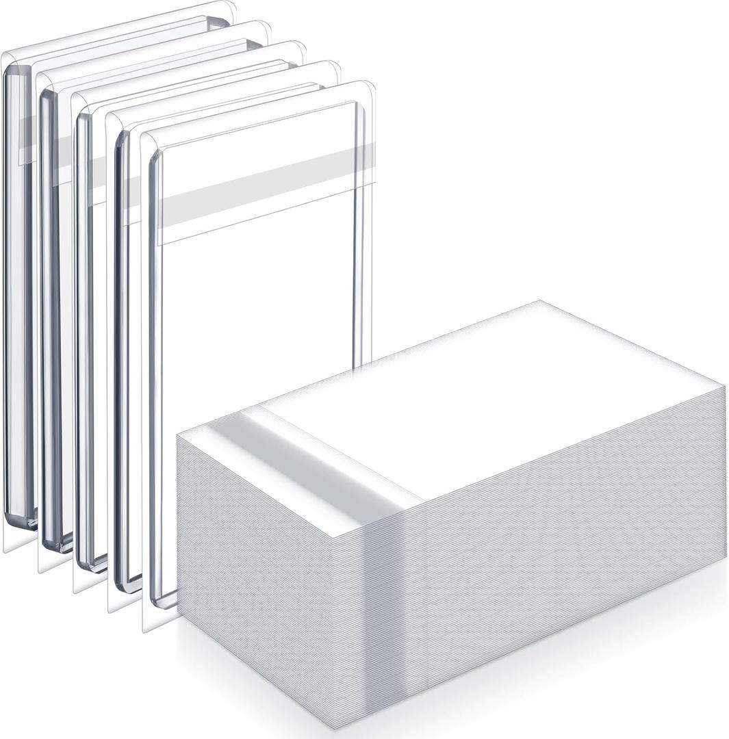 AmazingSpark 600 Pcs Resealable Team Bags for Trading Cards Holders 35-130pt, Fit Card Sleeves Sports Slabs Sleeves Plastic Collectible Slabs Protection