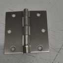 Hinge Outlet 3.5 Inch with Square Corners Ball Bearing Door Hinges, Heavy-Duty Steel, Removable Pin (Satin Nickel, 1 Pack)