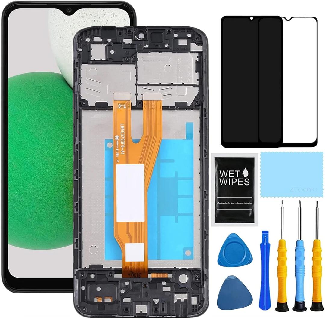 for Samsung Galaxy A03 Core Screen Replacement with Frame for Samsung A03 CORE a032 Screen Replacement A032M/DS A032F/DS LCD Display digitizer Touch Screen Assembly with Repair Part Tools 6.5 inch