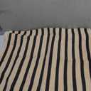 KIMODE Front Door Mats 24"x51", Machine Washable Farmhouse Front Porch Rug Decor, Striped Layered Door Mats Outdoor, Cotton Hand Woven Entryway Rug for Entry, Doorway, Kitchen Black and Khaki