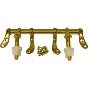 LASCO 14-1053 Toilet Seat Hinge Polished Brass Metal with Bolts and Nuts