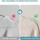 Plastic Clothes Hanger, Extra Thick Plastic Wide Shoulder Adult 360 Degrees Rotate Slip Resistant Standard Clothing Hanger Ideal for Everyday Use White 10 Pack, 16.7L X 1.3W X 7.8H