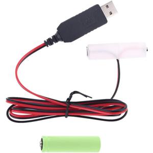 AA Battery Eliminator Power Supply Adapter, 1m USB Power Supply Cable,1.5V - 6V, 4 Types for Choose, Replace 1 to 4pcs AA Battery
