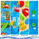 BELLOCHIDDO Kids Sand Water Table for Toddlers - 4-Tier Splash Sand Table Water Toy for Toddlers Kids Boys Girls, 36PCS Activity Sensory Table Summer Beach Outside Toys for Toddlers Age 3-5 5-8