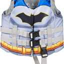 SwimWays DC Swim Trainer Life Jacket, US Coast Guard Approved Life Vest Kids Swim Vest, Pool Floats & Life Jackets for Kids 33-55 lbs, Batman