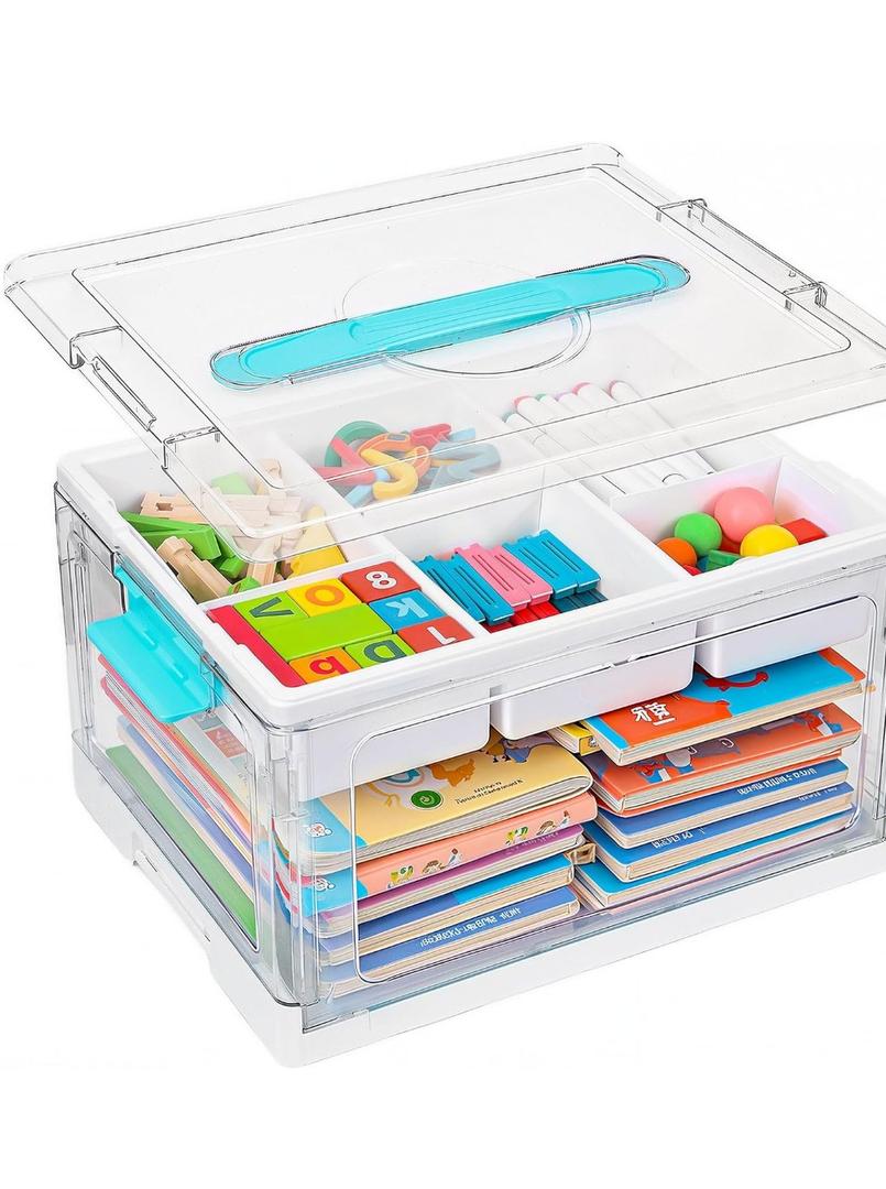 24QT Large Plastic Craft Organizers and Storage, Clear Art Supply Organizer with Removable Tray and Dividers, Crafting Box Container with Handle for Kids Toy, Sewing, Book, Crayon, Medicine
Amazon's Choice