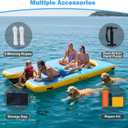 ACOMUZI Inflatable Dock with Dog Ramp, Floating Dog Dock | 6" Thick Heavy-Duty Drop Stitch, Pet Friendly Portable Raft for Adults Pets Pool Beach Boat Lake Float , Easy Climbing, 10ft×6ft×6"