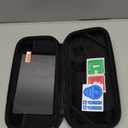 CALLCASE Carrying Case for Switch Lite with Glass Screen Protector, Portable Hard Shell Travel Case Storage Bag for Switch Lite Console and Accessories holds 10 Game Cartridges - Black