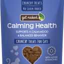 Get Naked Cat Calming Treats | Crunchy Salmon & Cheese Flavor | Feline Anxiety Relief & Stress Control | Grain-Free Cat Calming Product | Made in USA 2.5 oz (EXP 05/07/26)